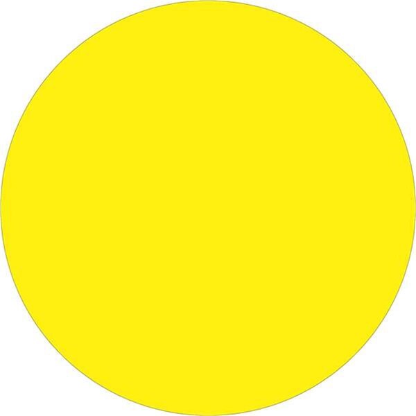 Bondad 0.75 in. Circles - Fluorescent Yellow Removable Labels - Roll of 500 BO2833480 - main